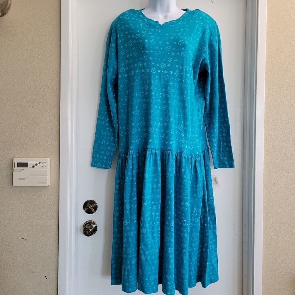 Ivy impressions turquoise modest dress with pockets